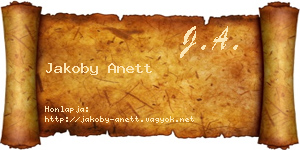 Jakoby Anett névjegykártya