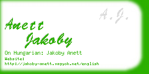 anett jakoby business card